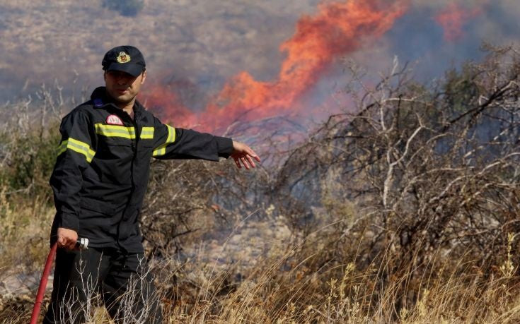 Φωτιά ξέσπασε στο ρέμα της Χελιδονούς στην Κηφισιά